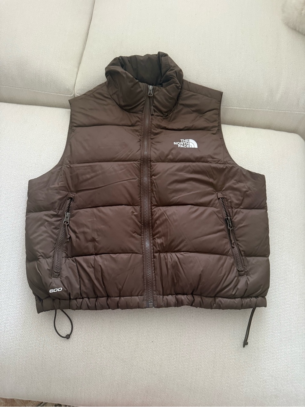 The North Face Brown Down Puffer Vest - EUC!!!